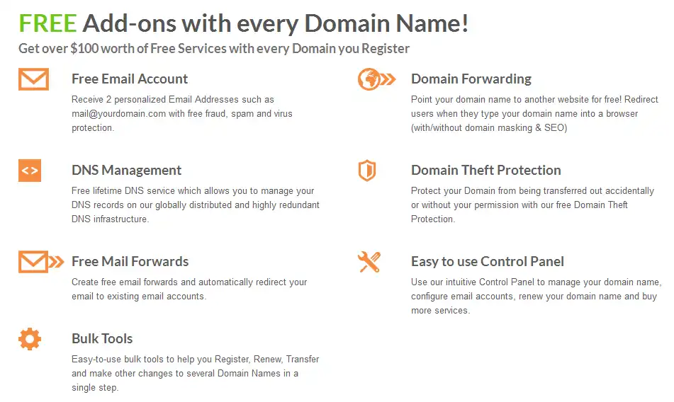 Free With Every Domain Registration