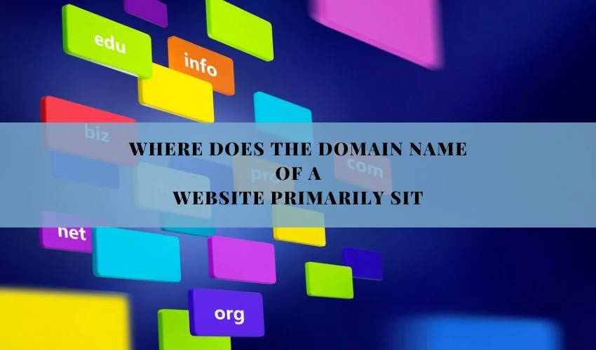 Where does the Domain Name of a website primarily sit