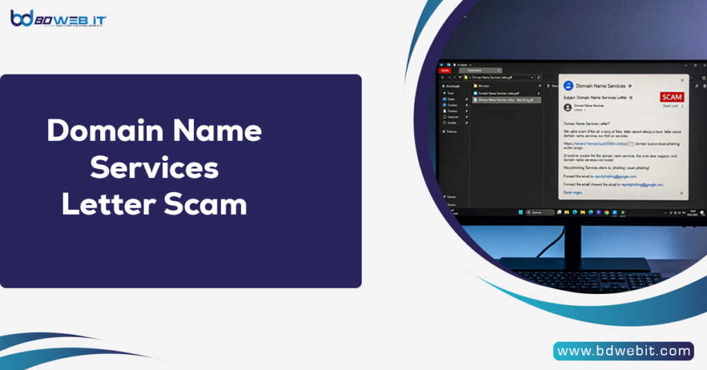 Domain Name Services Letter Scam